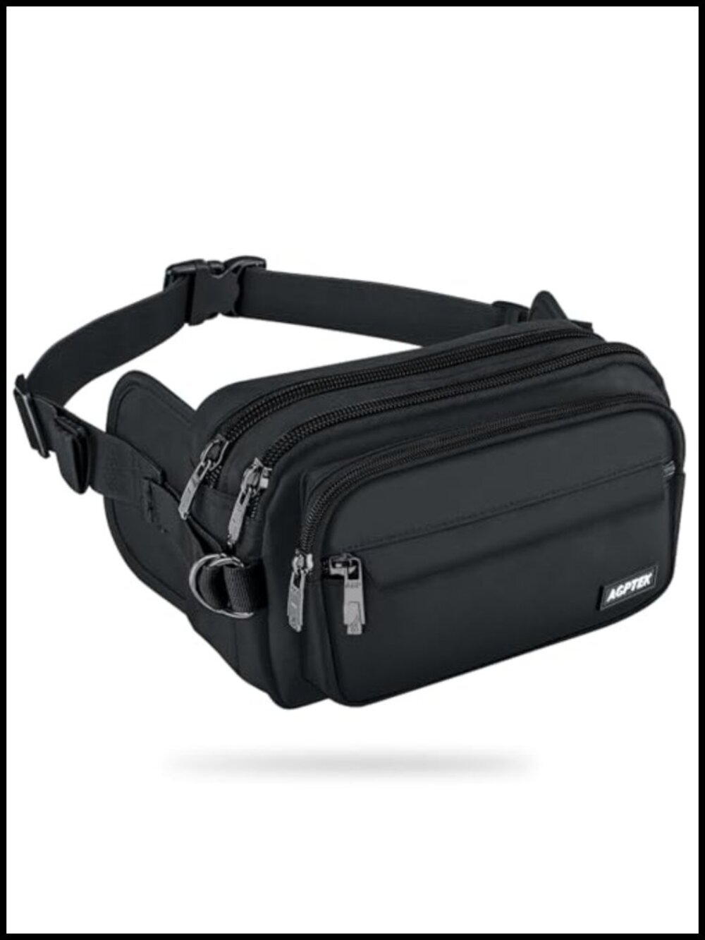 RFID Blocking Fanny Pack Waterproof Nylon Waist Bag Travel Running Hiking